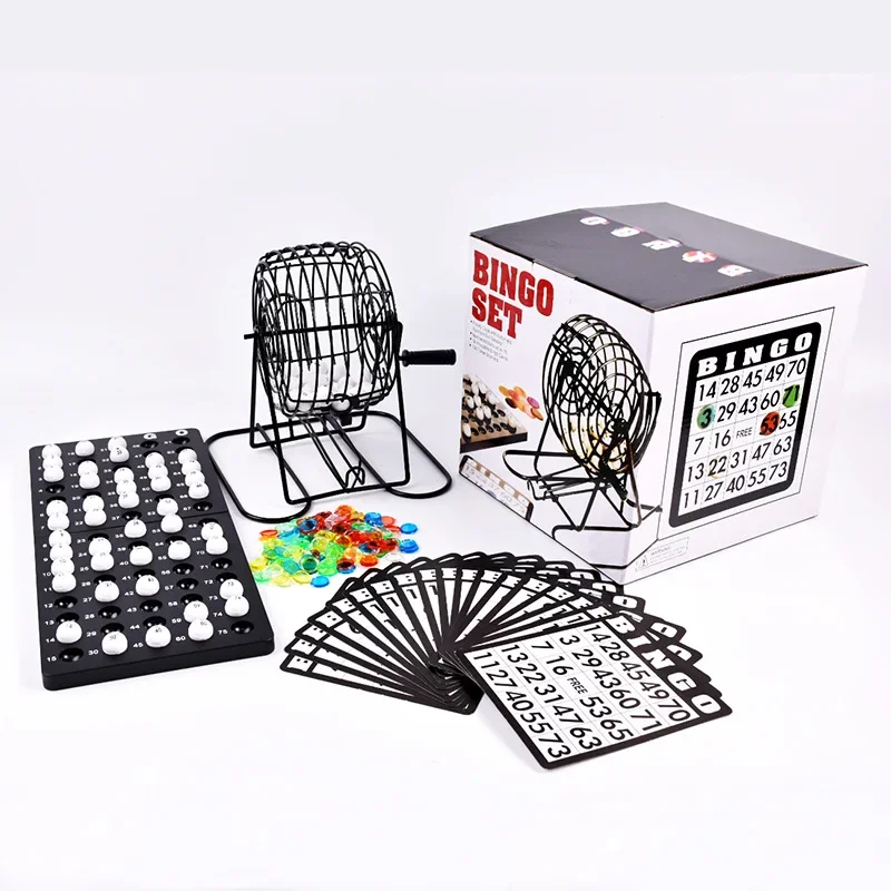 Party Games For Large Groups - Professional Steel Bingo Cage Set with
