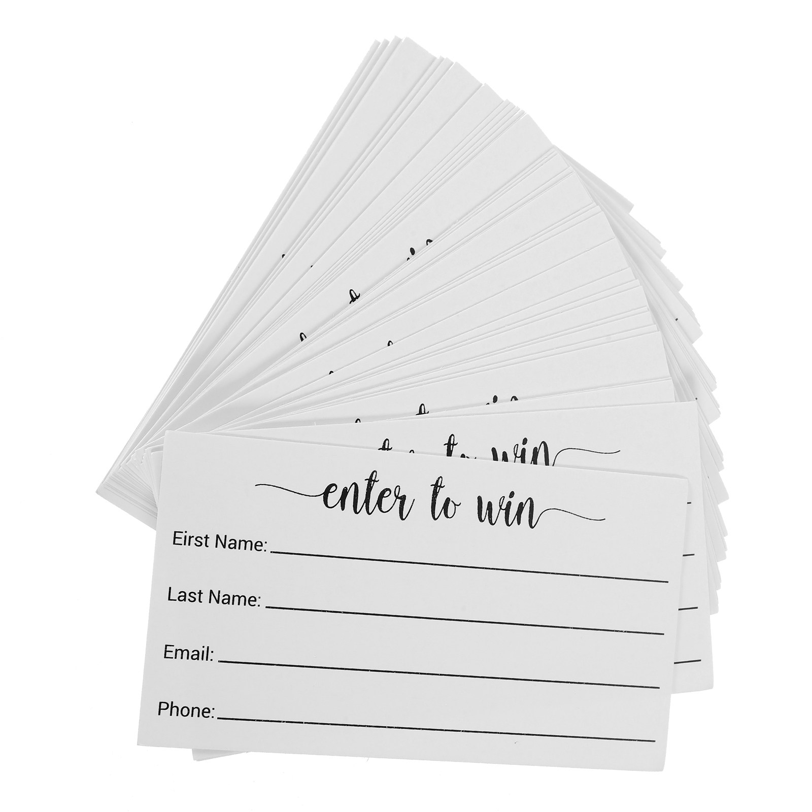 Party Games Using Cards - 100Pcs Entry Form Cards Blank Raffle