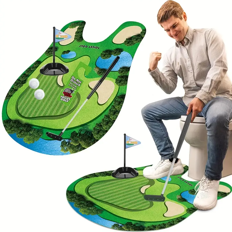 Party Games Golf - Mini Toilet Golf Toy Set -