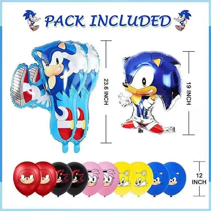 Party Games No Supplies - Cartoon Blue Flashing the Hedgehog Balloon
