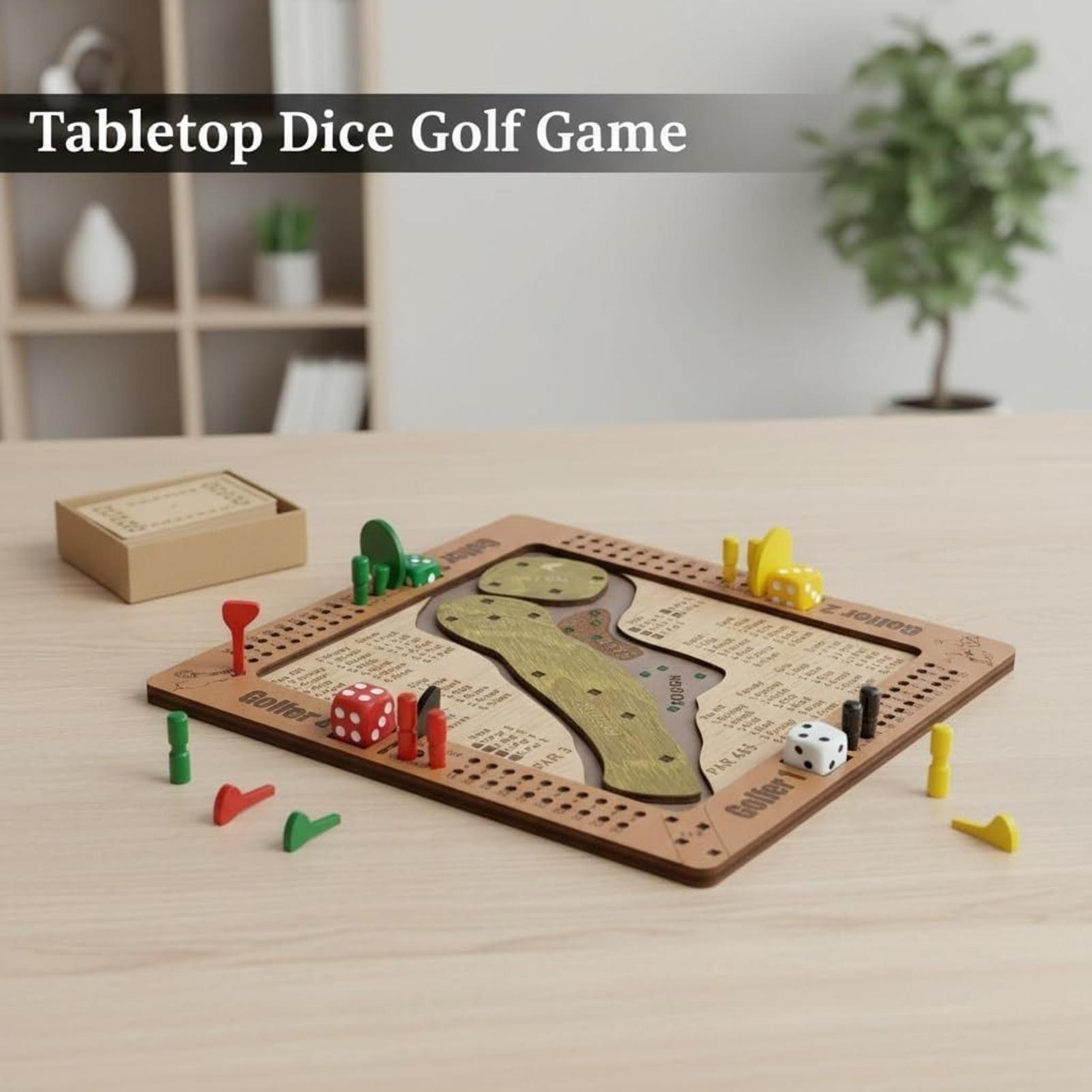 Golf Dice Game Wooden Challeng - مراجعة Party Games Golf وسعره
