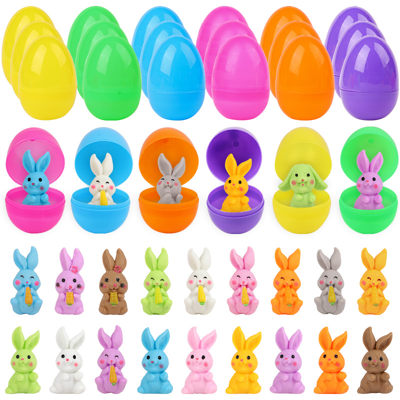 24Pcs Easter Egg With Rabbit F - مراجعة Party Games No Supplies وسعره