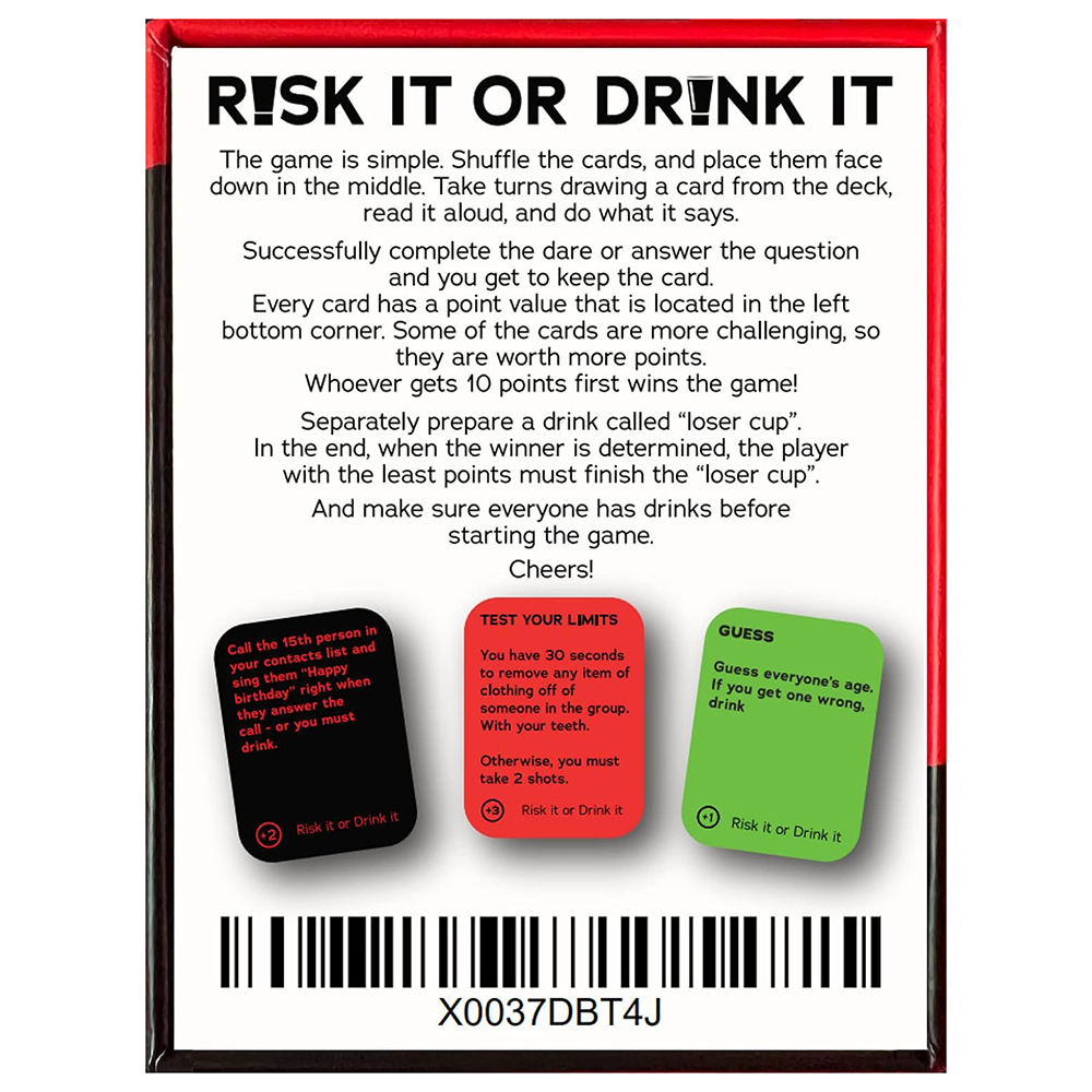 Risk It Or Drink It Fun Party  - مراجعة Party Games Adults Drinking وسعره