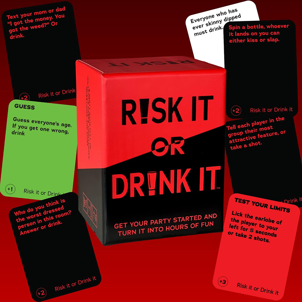 Risk It Or Drink It Fun Party  - مراجعة Party Games Adults Drinking وسعره