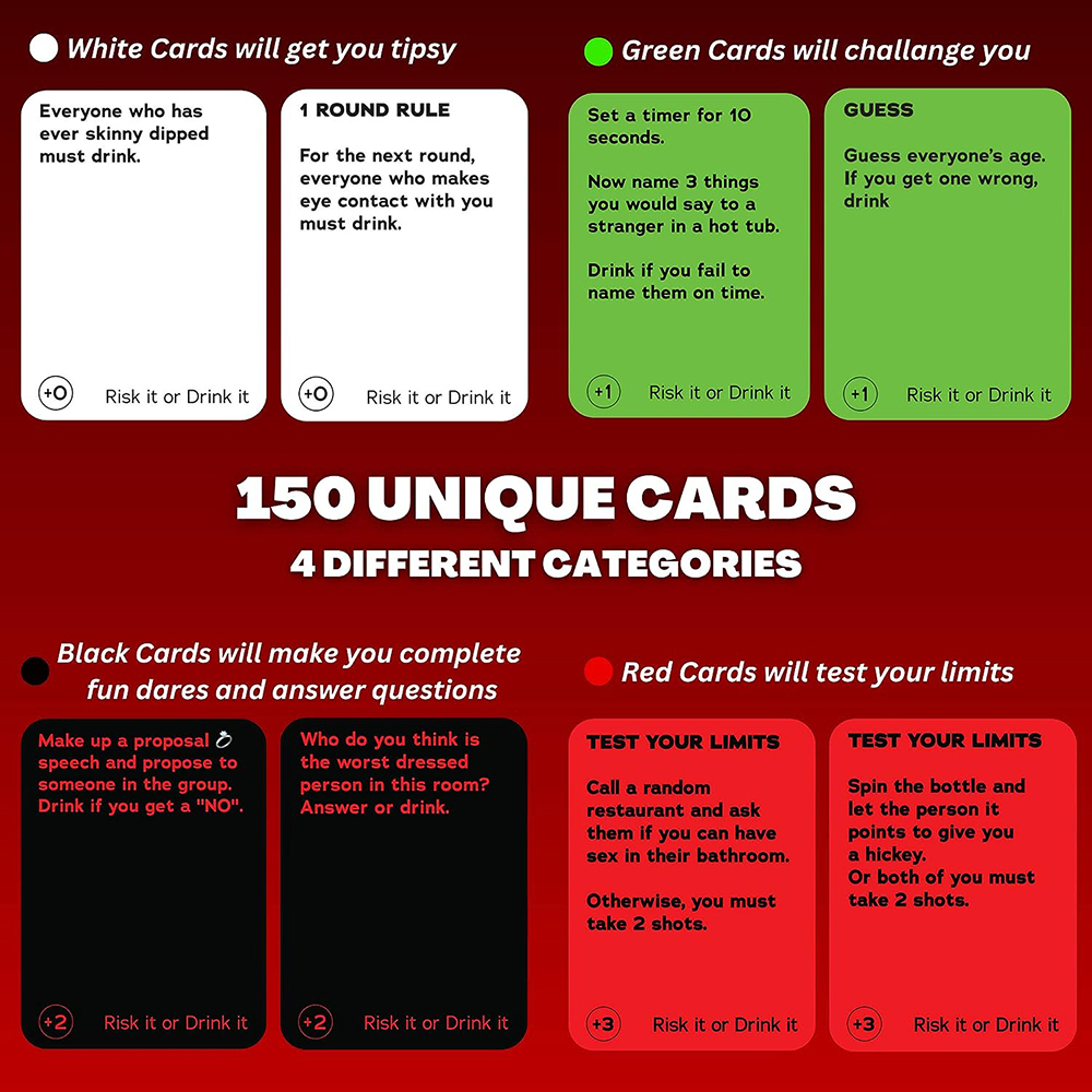 Risk It Or Drink It Fun Party  - مراجعة Party Games Adults Drinking وسعره