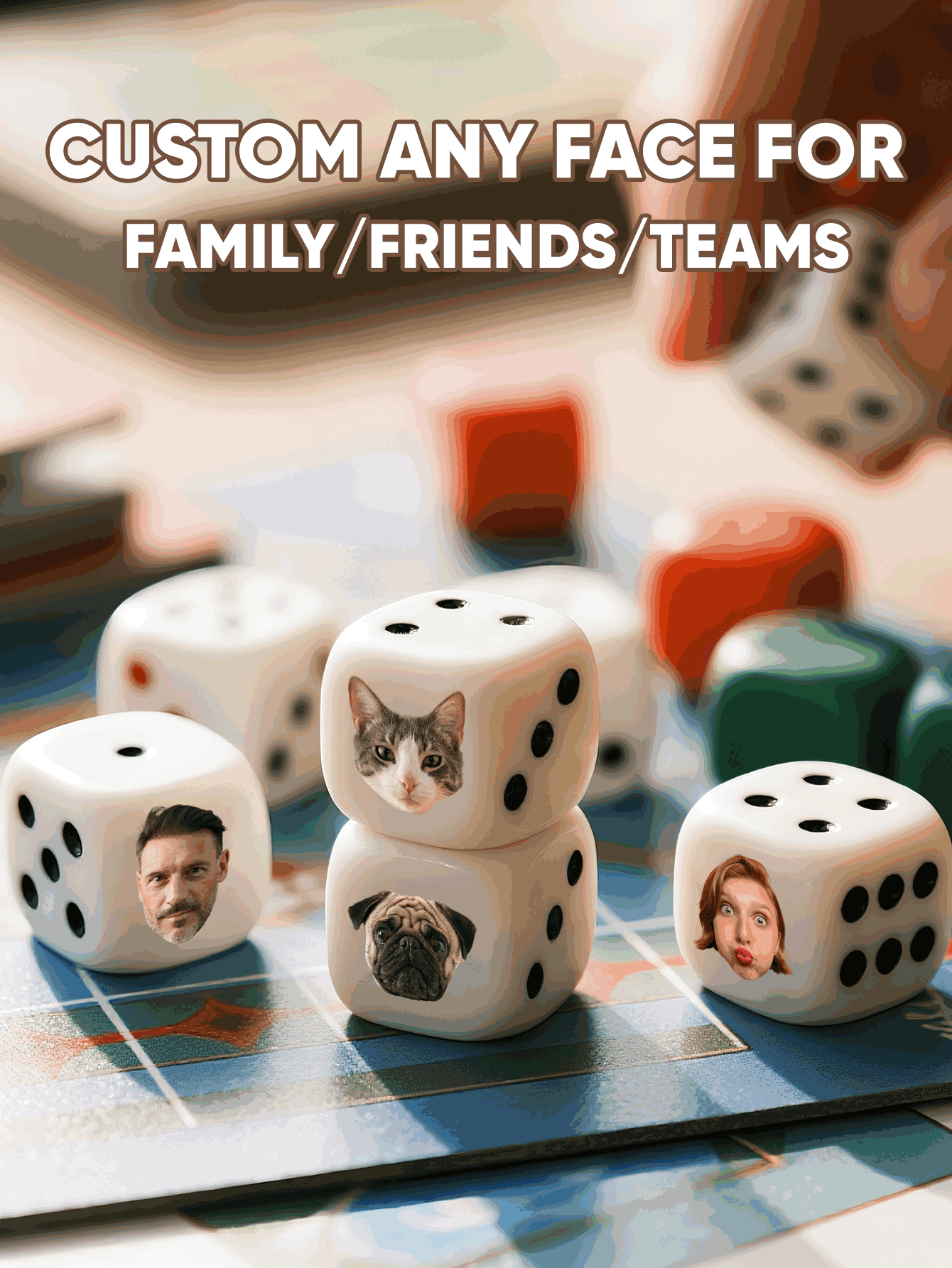 Custom Face Dice Personalized  - مراجعة Party Games Graduation وسعره