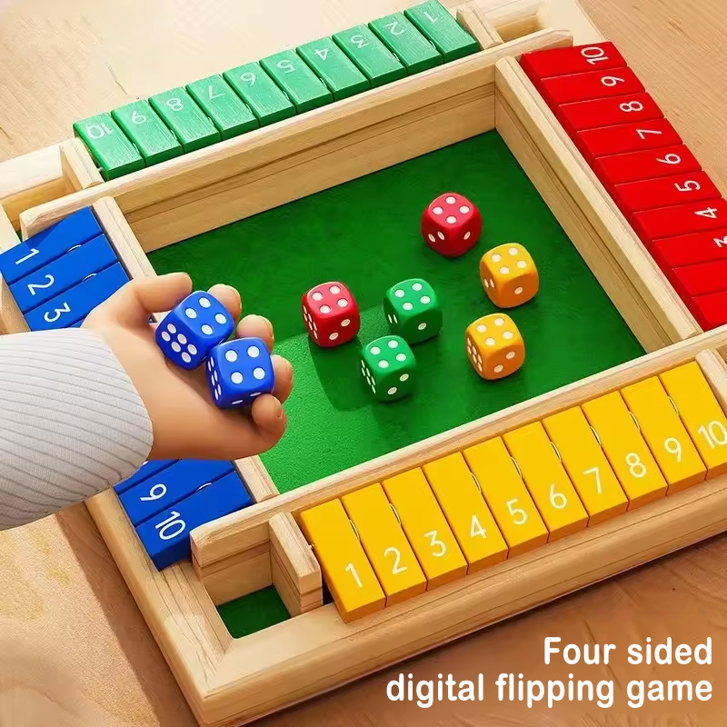 Box Game Wooden Dice Four-Side - مراجعة Party Games For 7 People وسعره