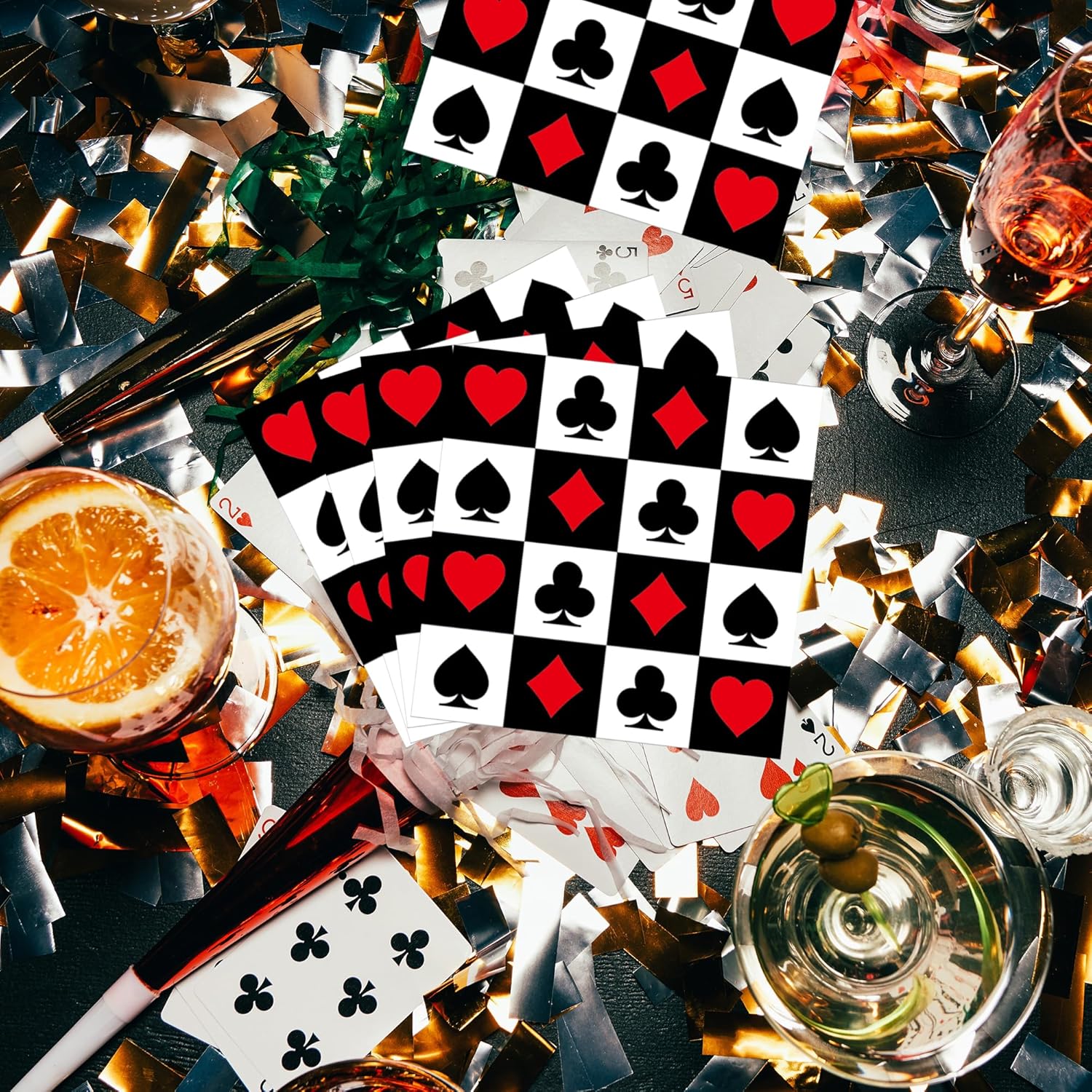 20/40/60/80 PCS Casino Theme P - مراجعة Party Games No Supplies وسعره