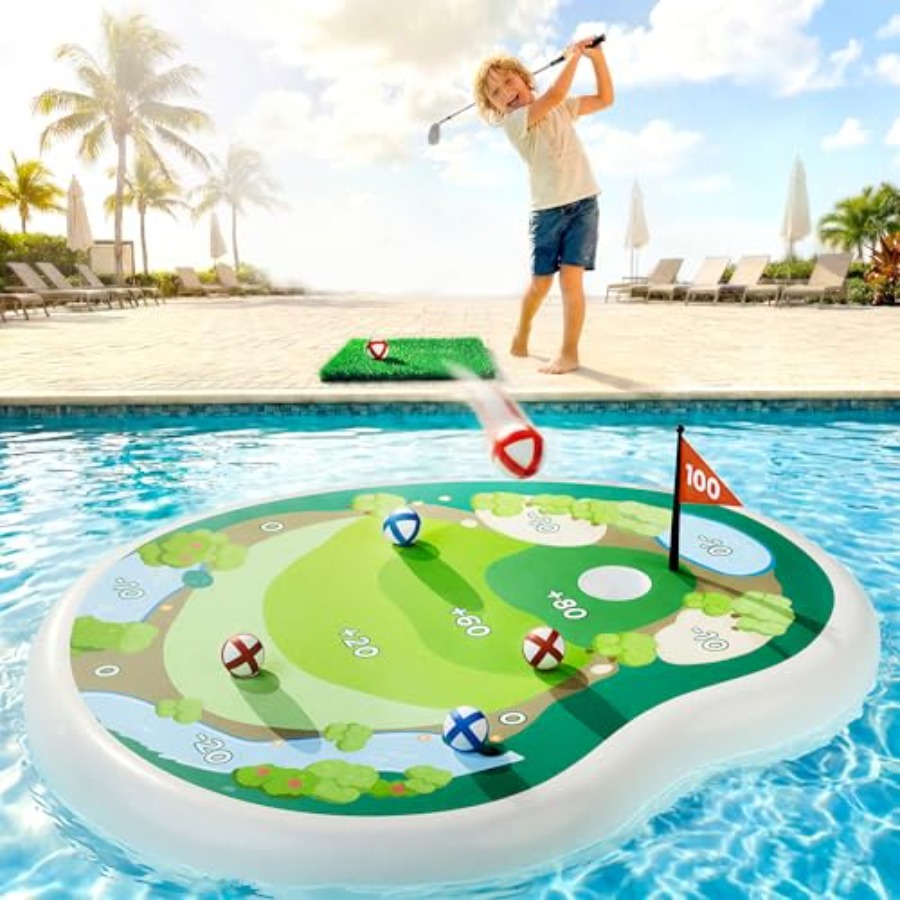 Inflatable Golf Pool Toys, Fun - مراجعة Party Games Golf وسعره