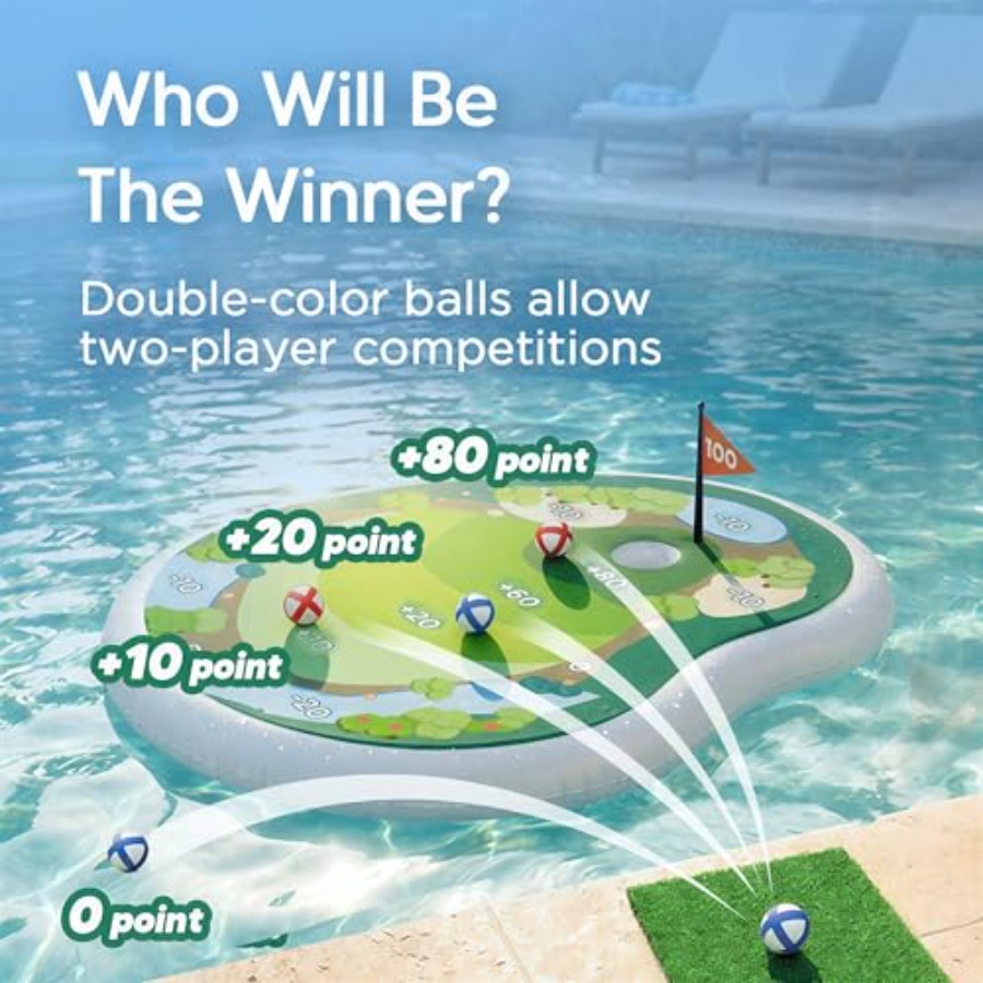 Inflatable Golf Pool Toys, Fun - مراجعة Party Games Golf وسعره