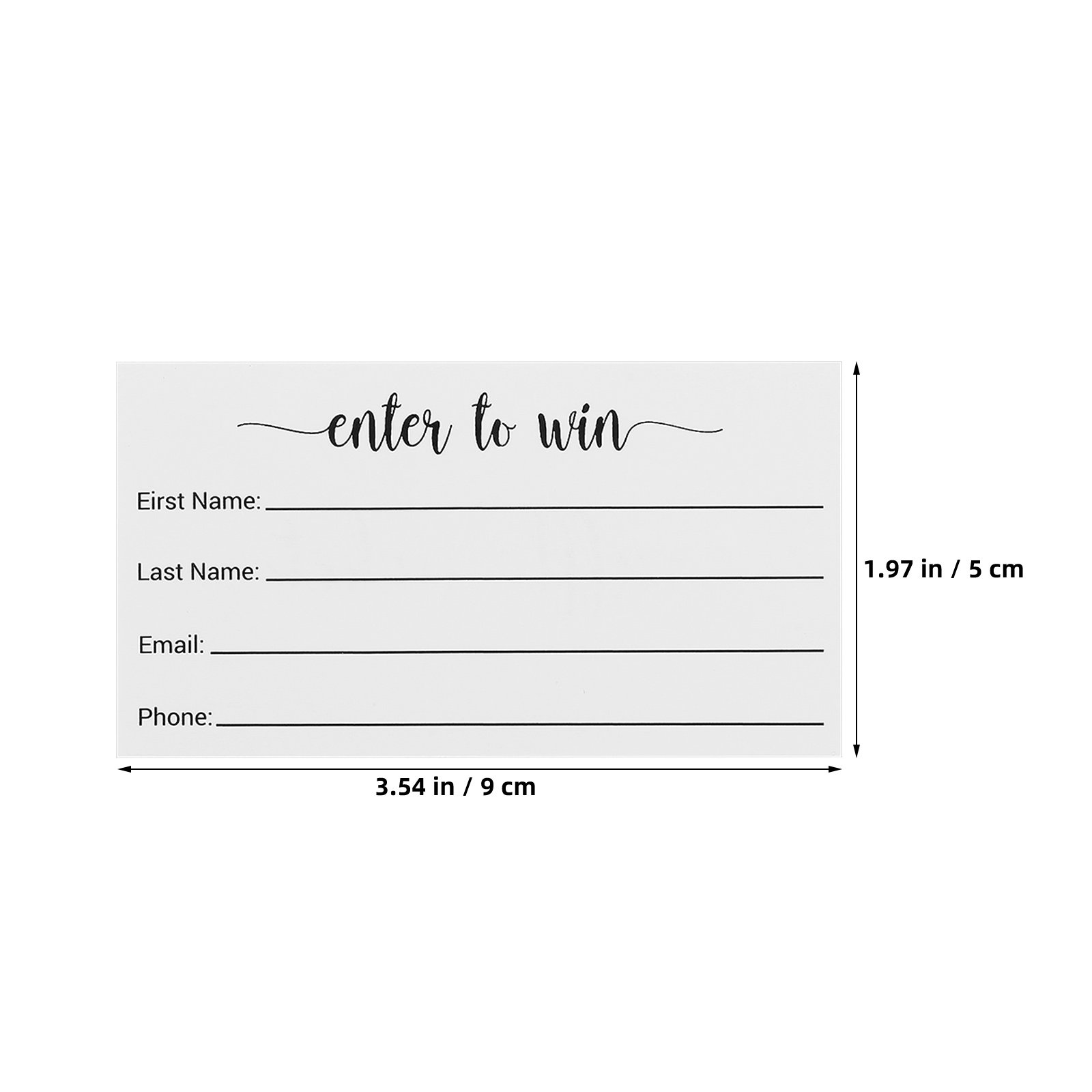 100Pcs Entry Form Cards Blank  - مراجعة Party Games Using Cards وسعره