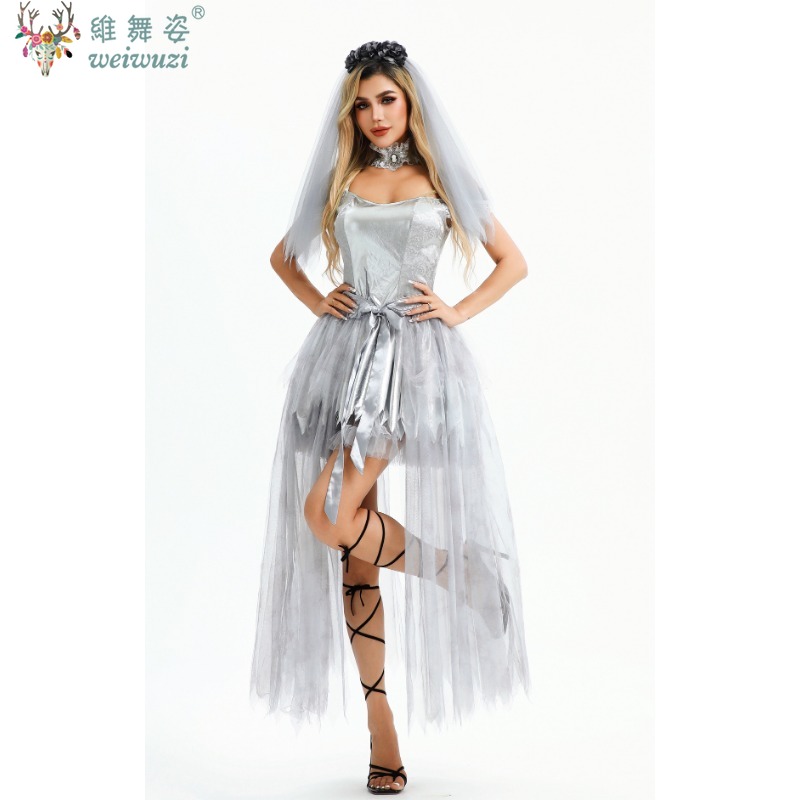 Adult Scary Skull Ghosts Bride - مراجعة Zombie Party Games For Adults وسعره
