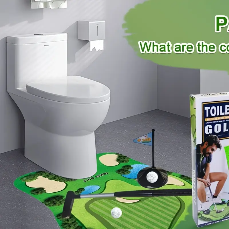Mini Toilet Golf Toy Set - Fun - مراجعة Party Games Golf وسعره