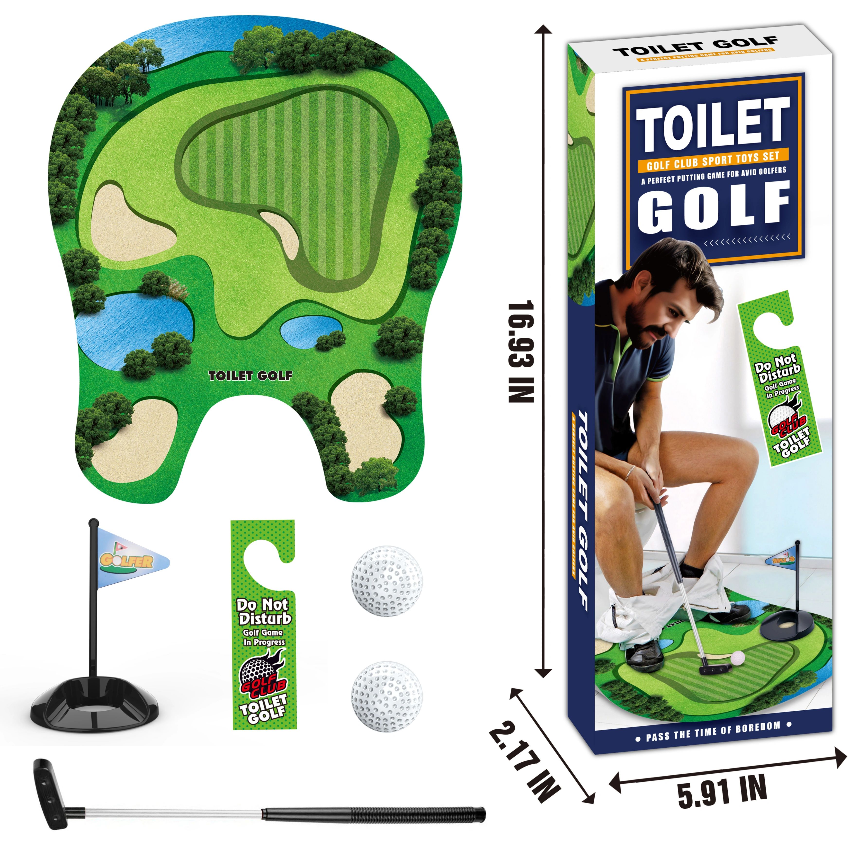 Mini Toilet Golf Toy Set - Fun - مراجعة Party Games Golf وسعره