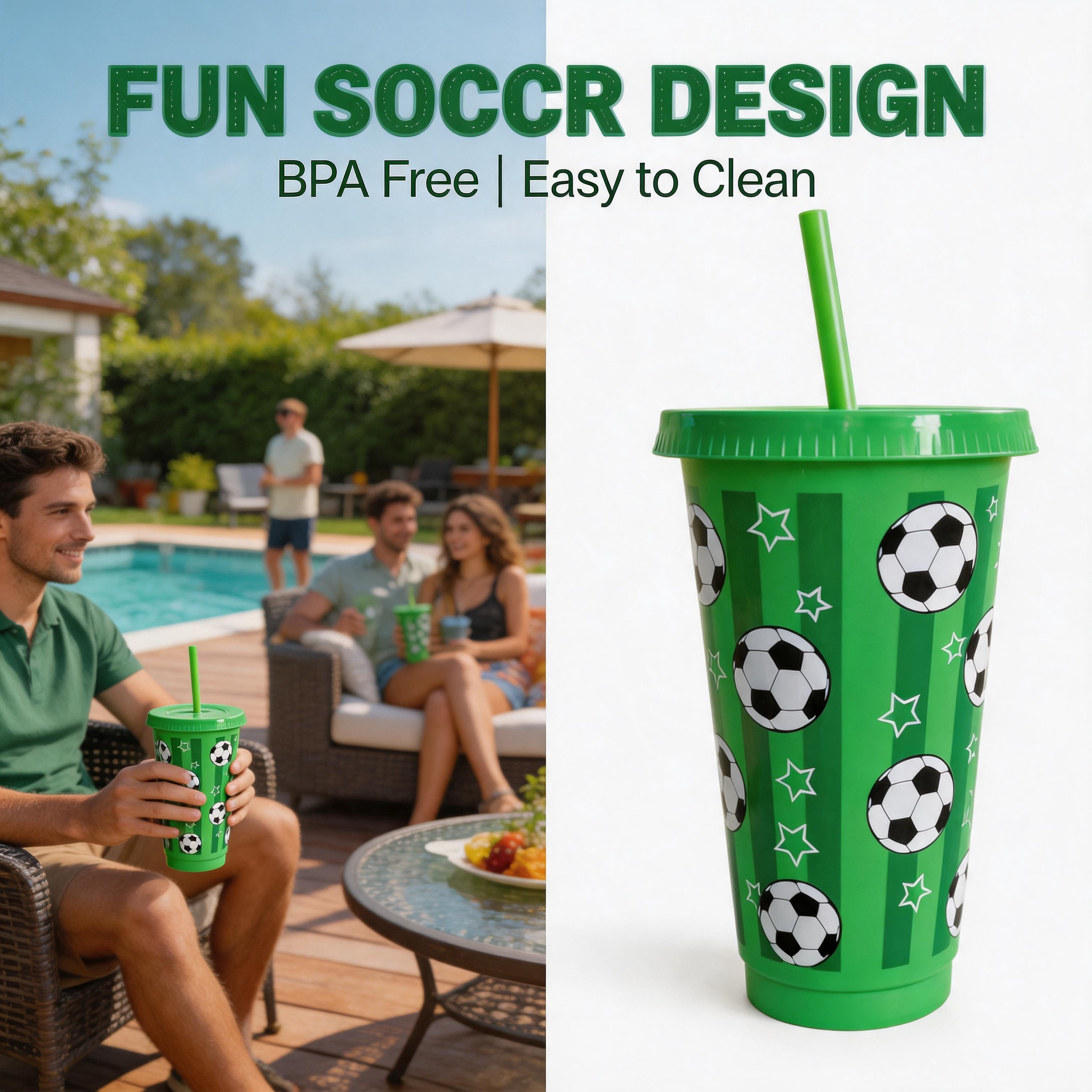 6/12Pcs 710ML Plastic Football - مراجعة Party Games Adults Drinking وسعره