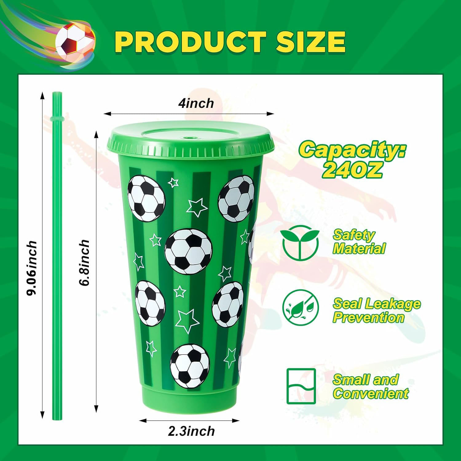 6/12Pcs 710ML Plastic Football - مراجعة Party Games Adults Drinking وسعره