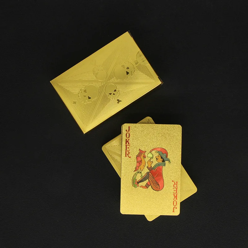 Gold Foil Skull Poker Cards Wa - مراجعة Party Games Using Cards وسعره