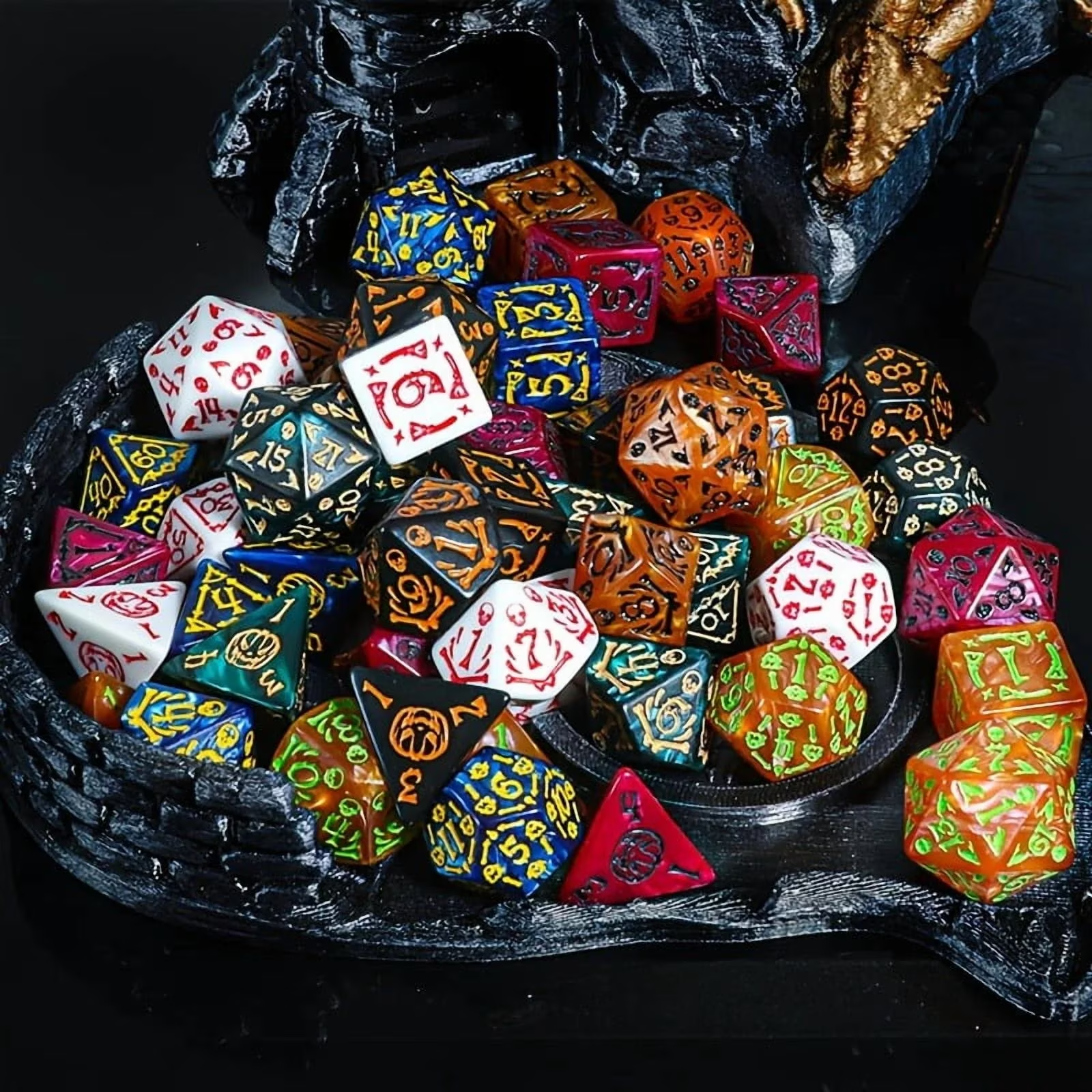 DND Dice Set -7pc Halloween Po - مراجعة Party Games App وسعره