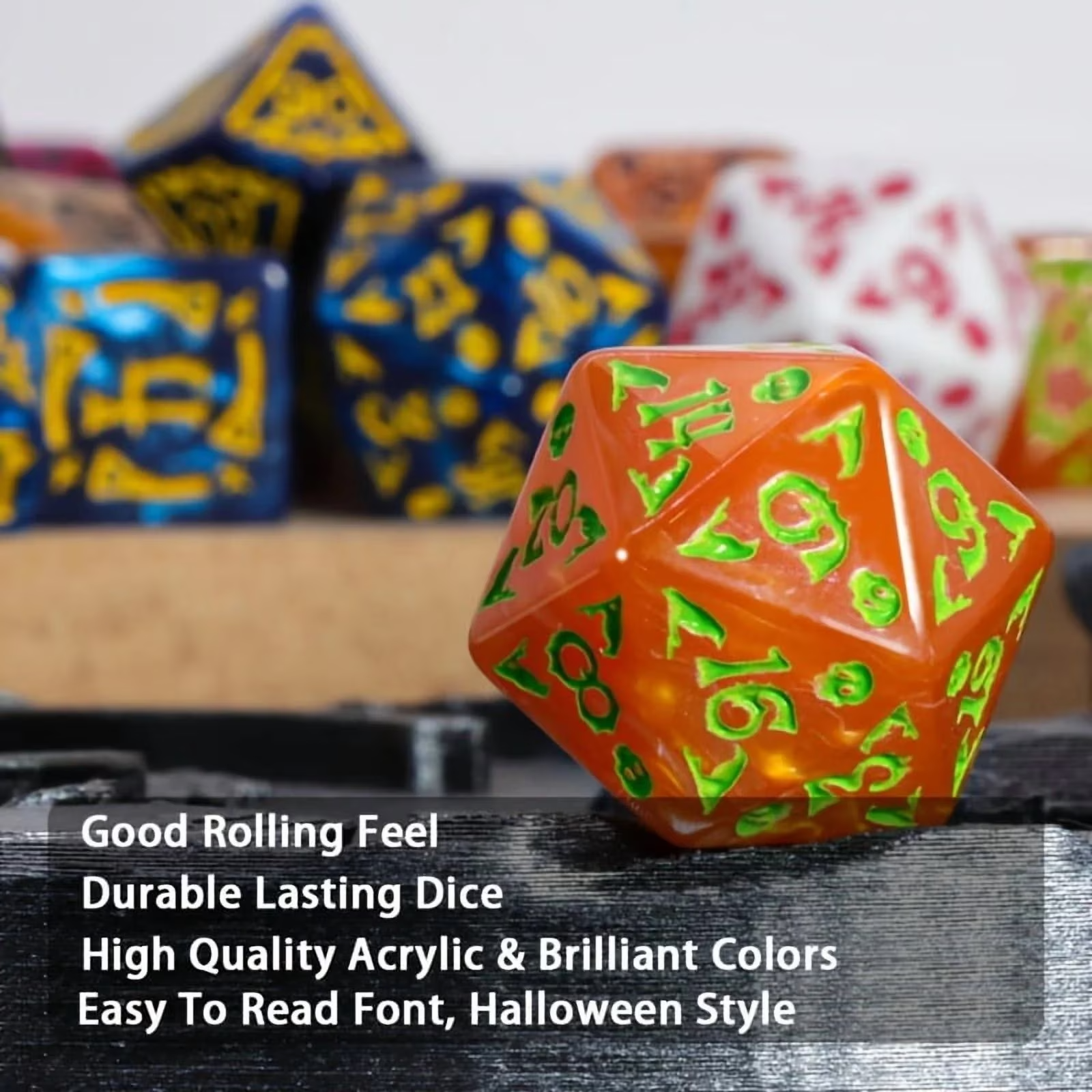 DND Dice Set -7pc Halloween Po - مراجعة Party Games App وسعره