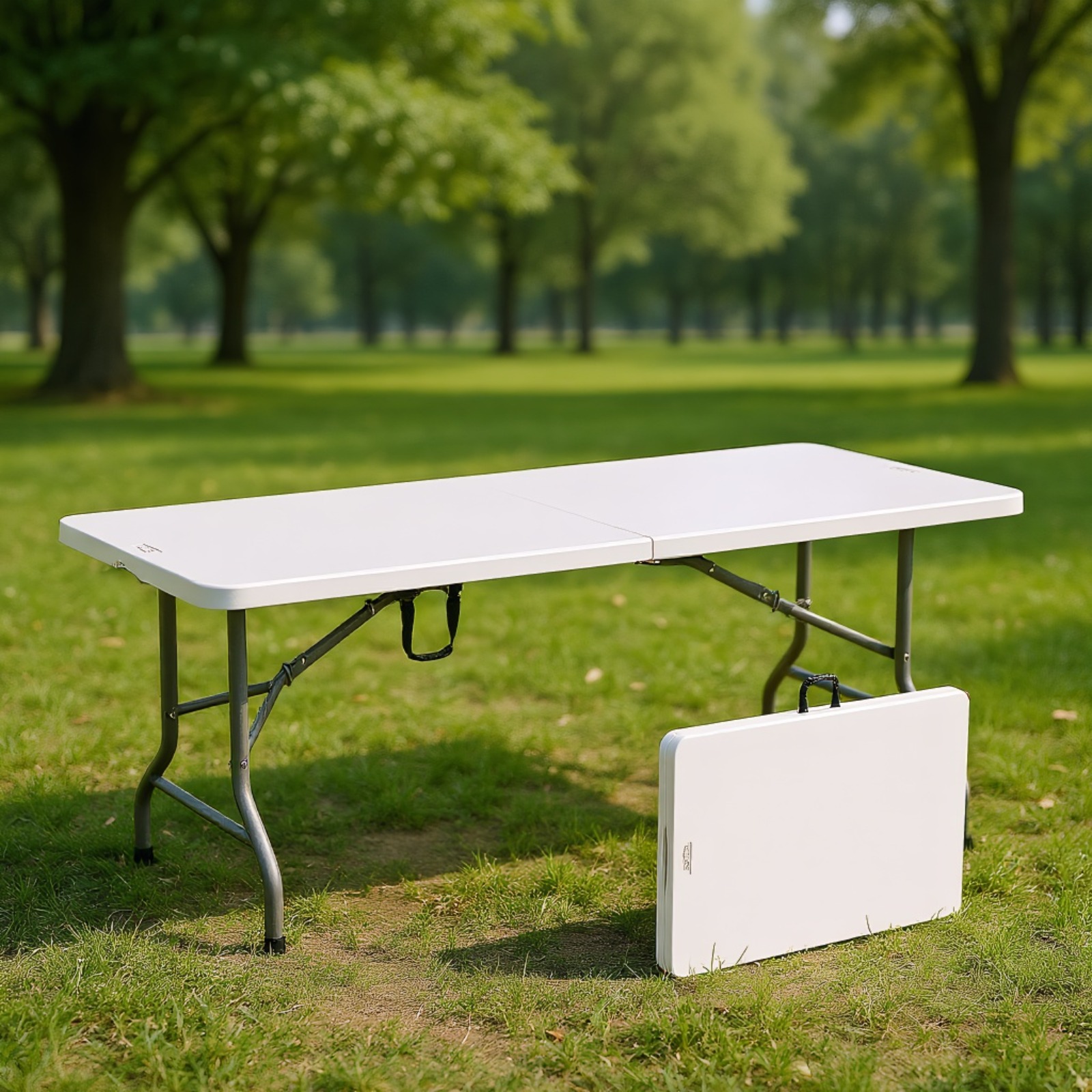 6-Foot Sturdy Plastic Folding  - مراجعة Party Games Using Cards وسعره