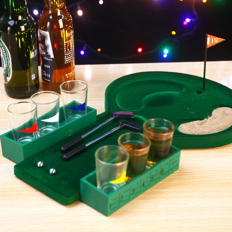 6 Glass Cups Mini Golf Set Cup - مراجعة Party Games Golf وسعره