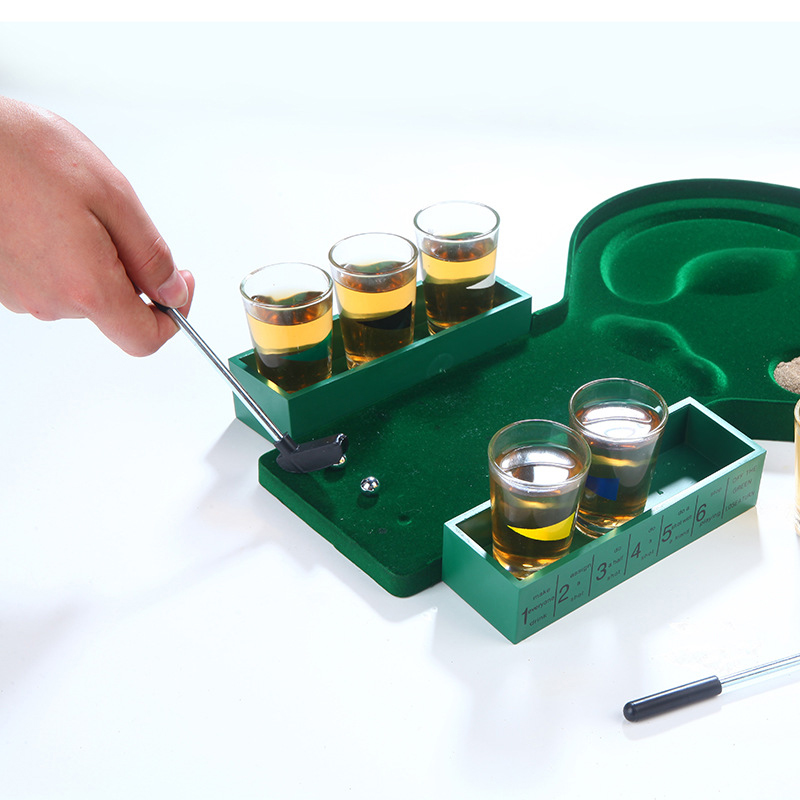 6 Glass Cups Mini Golf Set Cup - مراجعة Party Games Golf وسعره