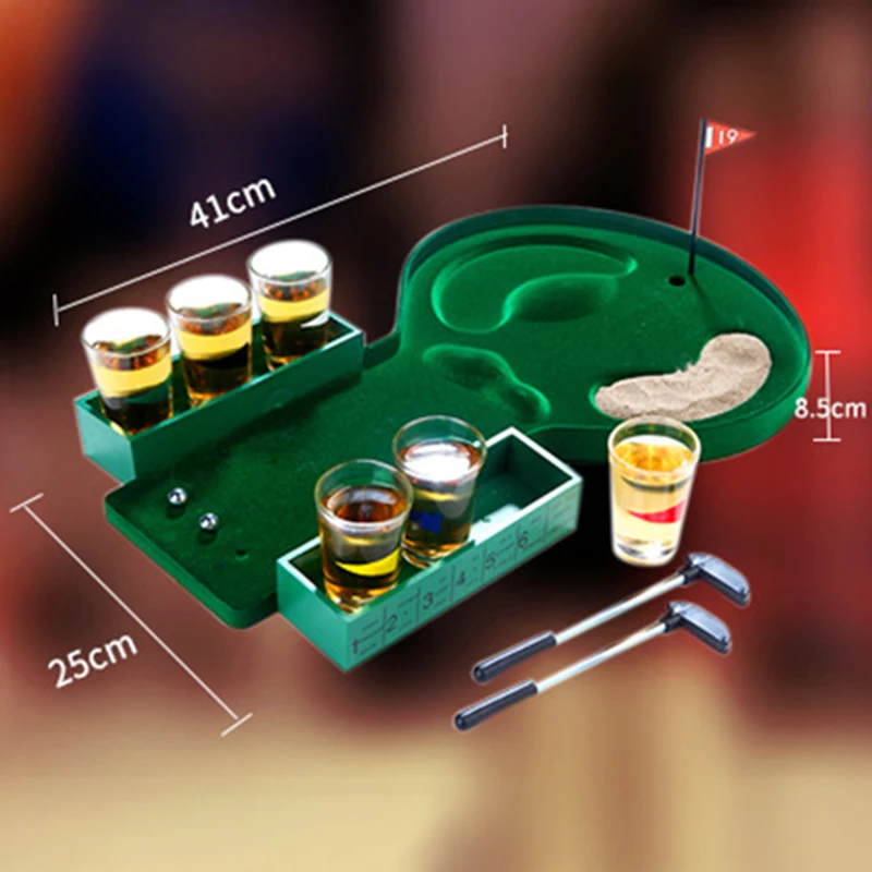 6 Glass Cups Mini Golf Set Cup - مراجعة Party Games Golf وسعره
