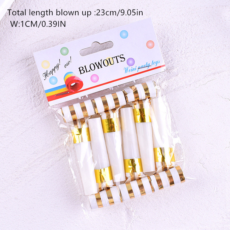 6/12/24PCS Blowout Gold Stripe - مراجعة Party Games Graduation وسعره