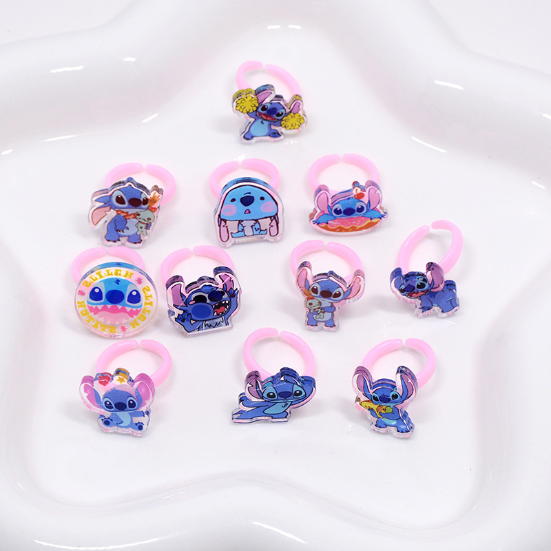 Stitch Acrylic Ring 10/20pcs K - مراجعة Party Games Kids وسعره
