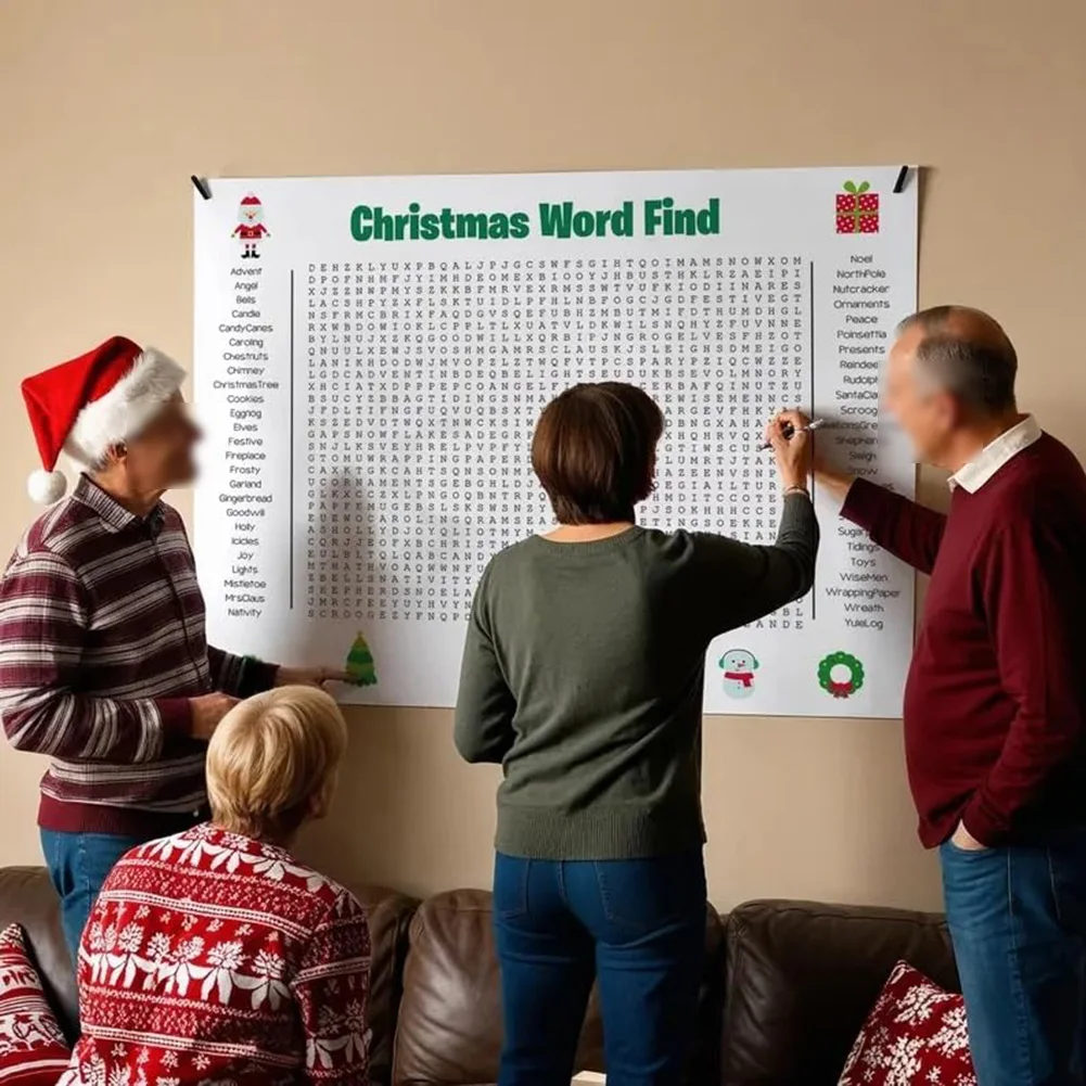 Large Christmas Word Search Po - مراجعة Party Games For Large Groups وسعره