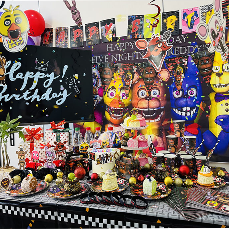 FNAF Themed Paper Plate Cups C - مراجعة Party Games At Christmas وسعره