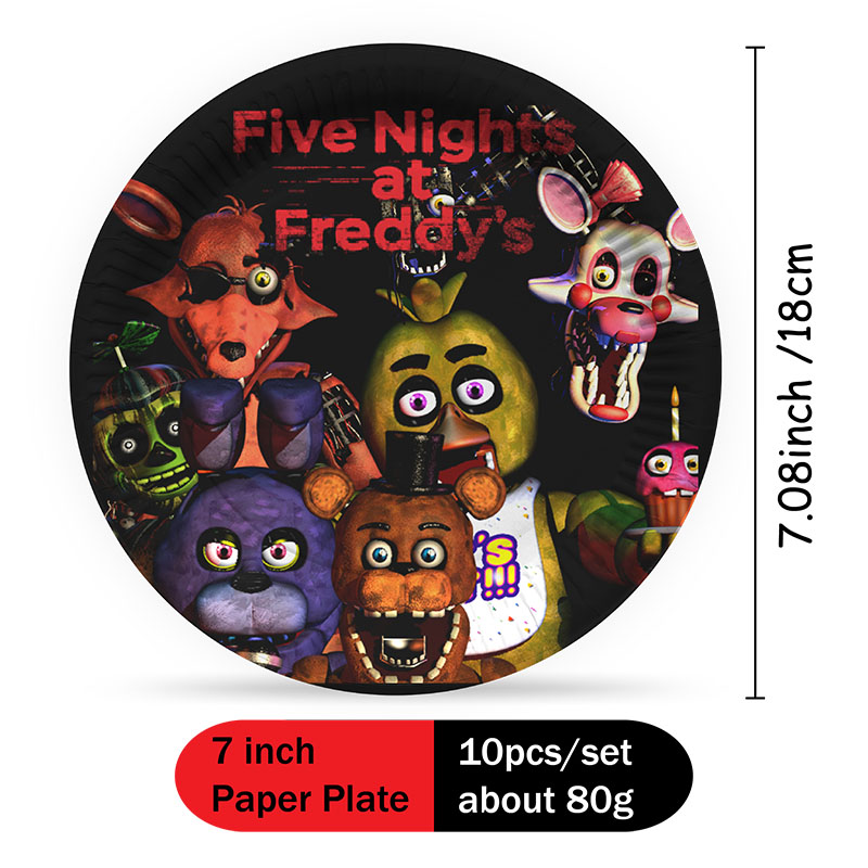 FNAF Themed Paper Plate Cups C - مراجعة Party Games At Christmas وسعره