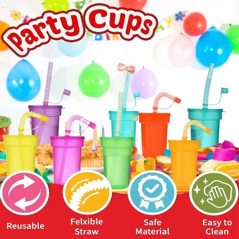 6-18PCS Portable Party Cup wit - مراجعة Party Games Youth وسعره