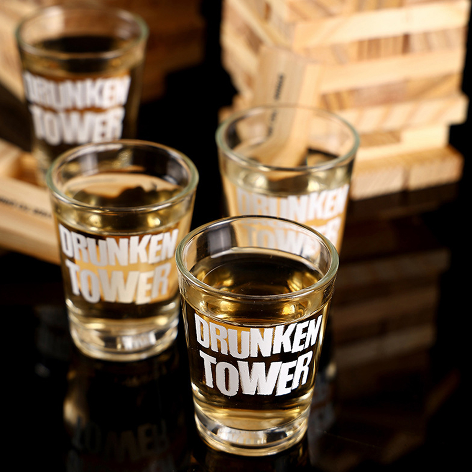 Wooden Stacking Drinking Game  - مراجعة Party Games Adults Drinking وسعره