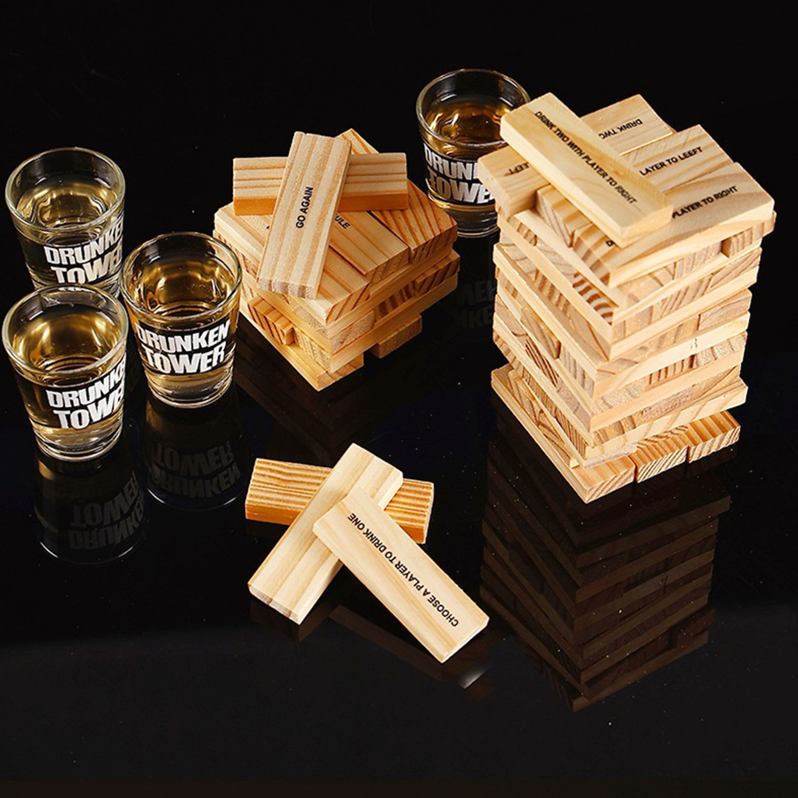 Wooden Stacking Drinking Game  - مراجعة Party Games Adults Drinking وسعره