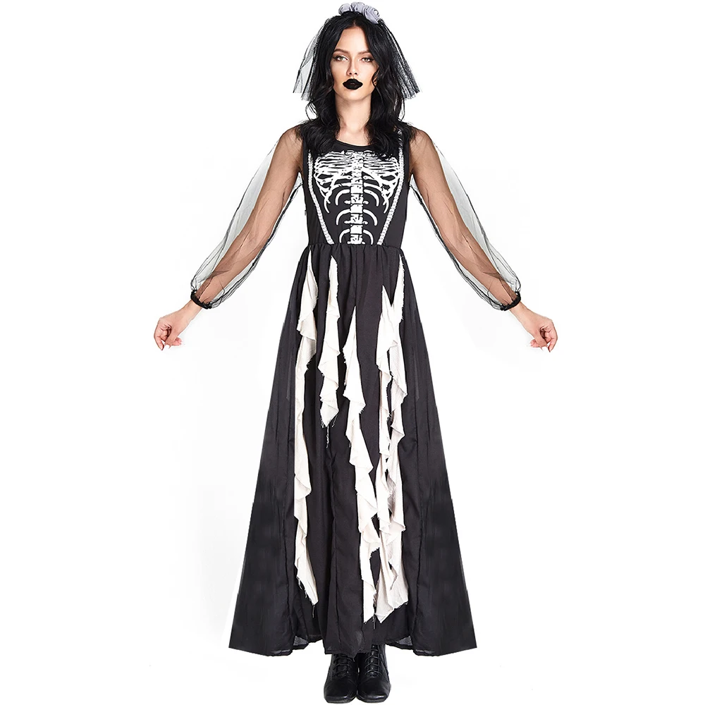 Adult Scary Skull Ghosts Bride - مراجعة Zombie Party Games For Adults وسعره