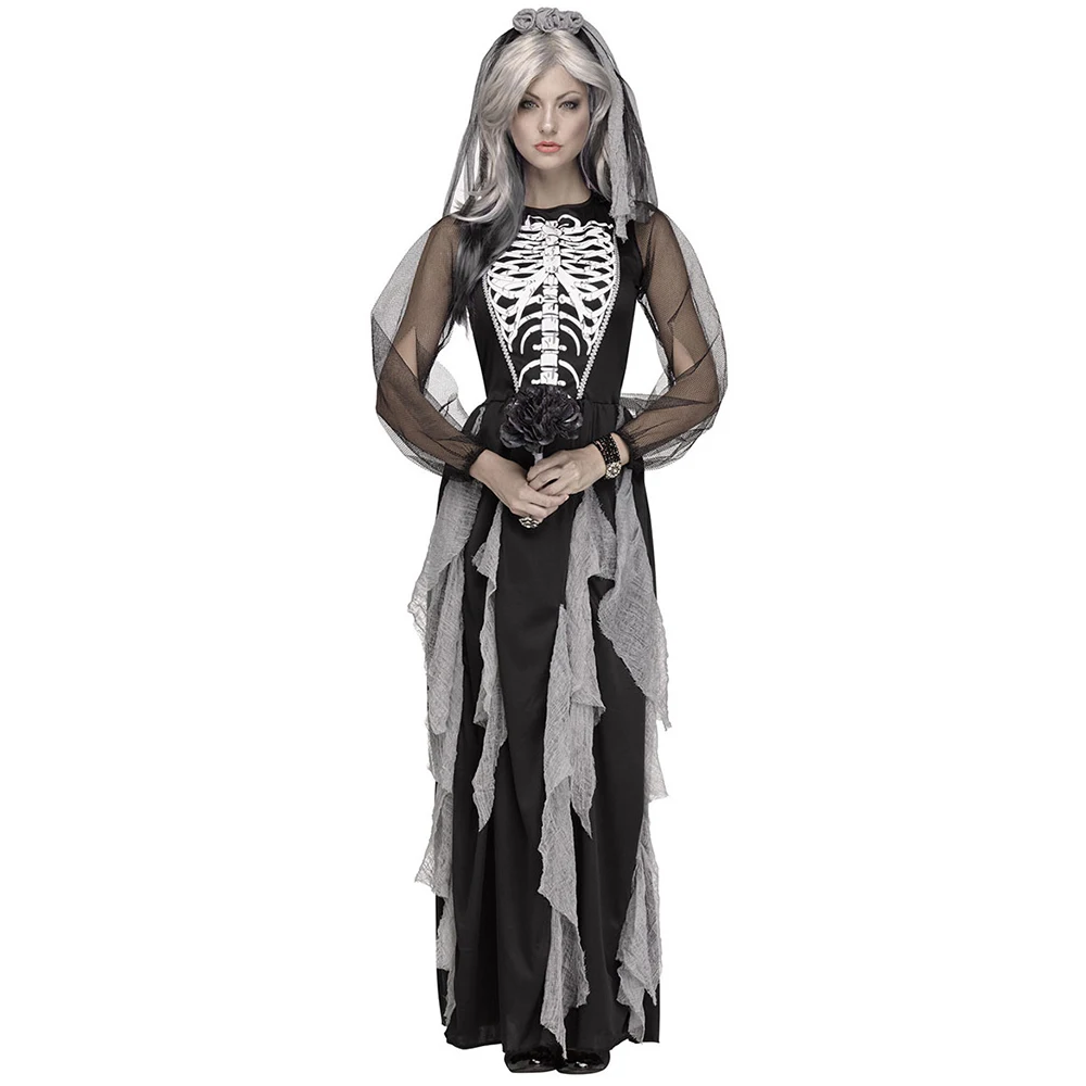 Adult Scary Skull Ghosts Bride - مراجعة Zombie Party Games For Adults وسعره