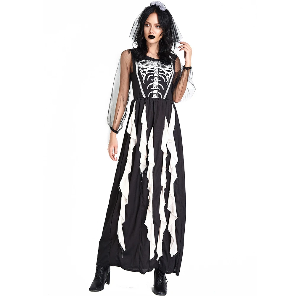 Adult Scary Skull Ghosts Bride - مراجعة Zombie Party Games For Adults وسعره