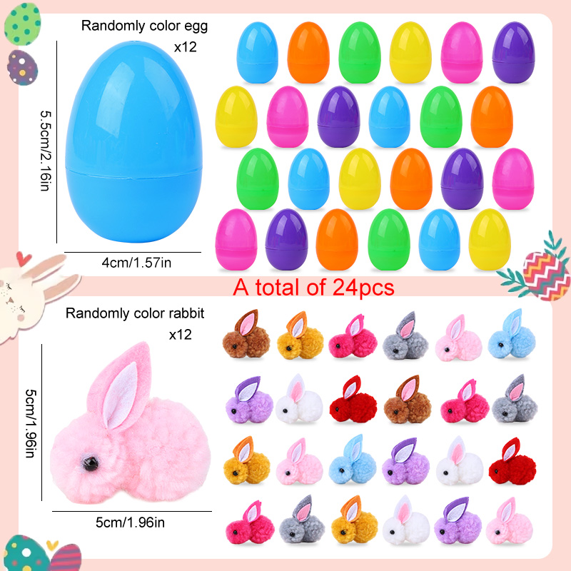 24/48Pcs Cute Easter Egg with  - مراجعة Party Games No Supplies وسعره