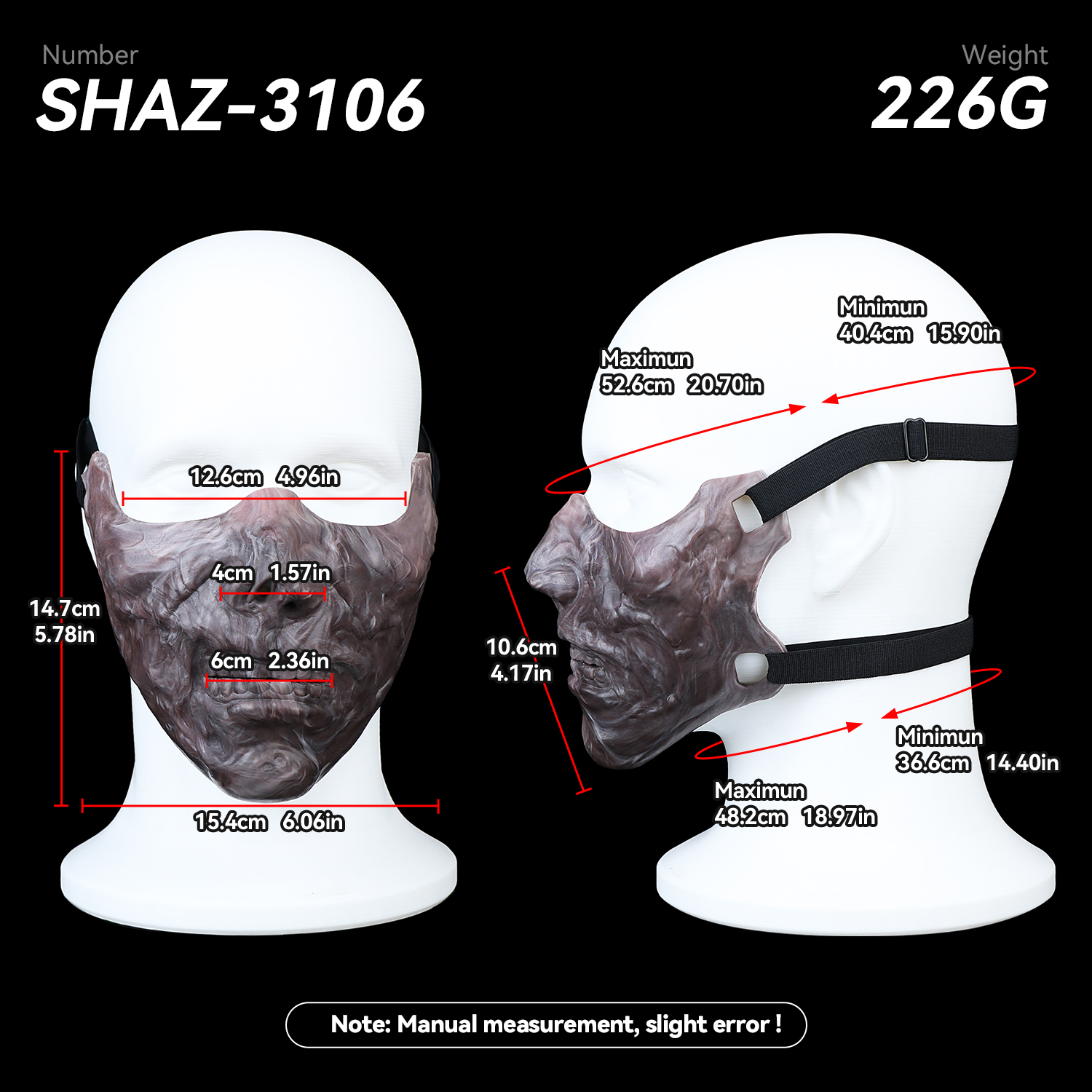 SHAZ Scary Zombie Face Mask, C - مراجعة Zombie Party Games For Adults وسعره