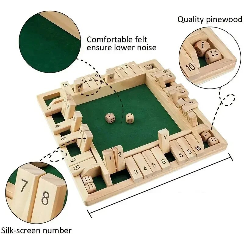 Deluxe Four Sided 10 Numbers S - مراجعة Party Games Adults Drinking وسعره