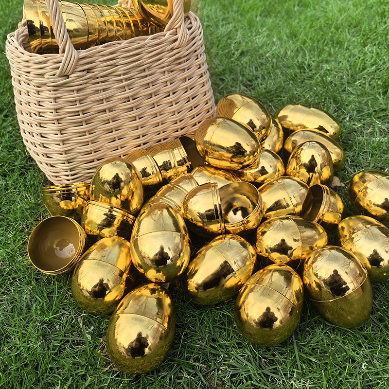 6-24Pcs Golden Easter Eggs Pla - مراجعة Party Games No Supplies وسعره